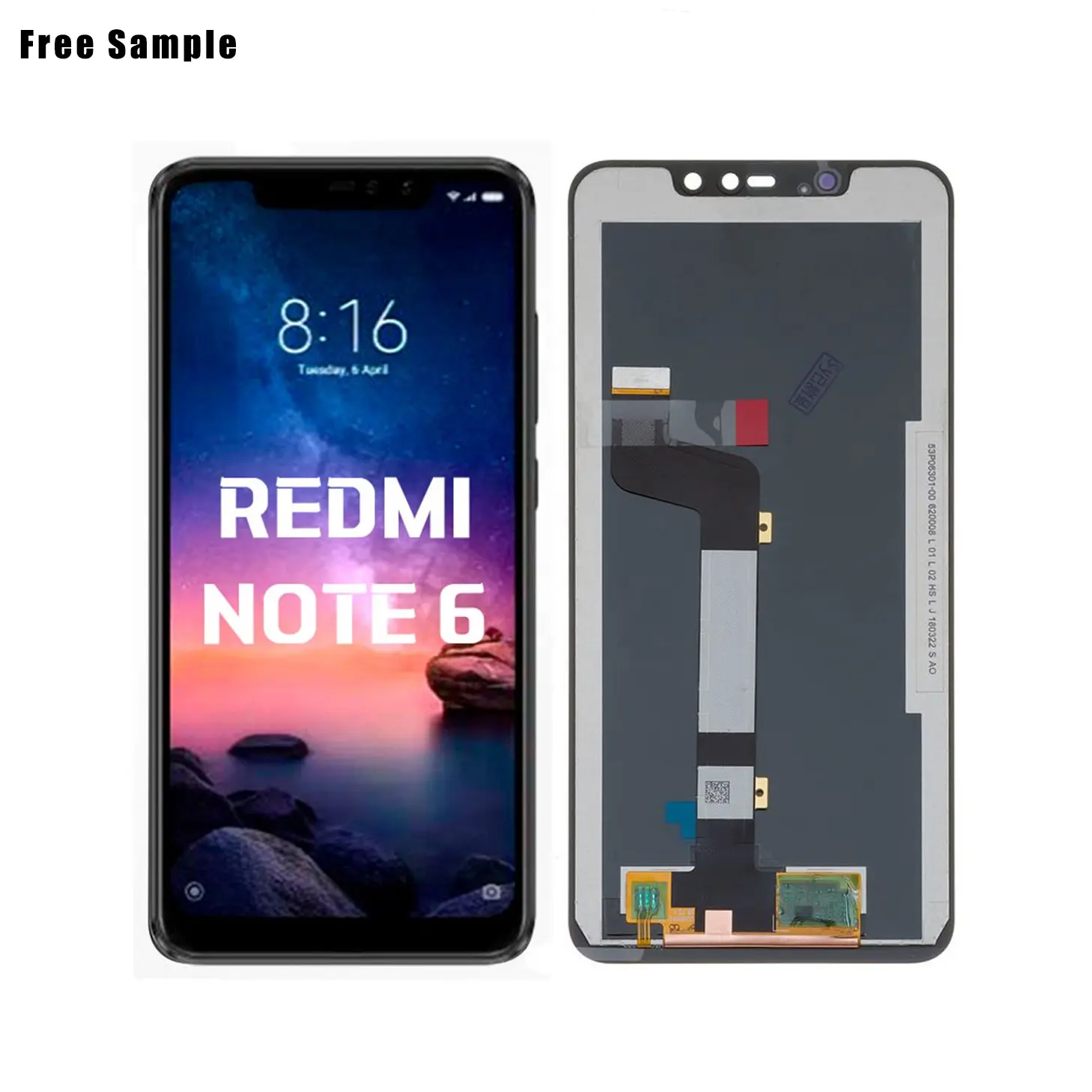Mobile Phone Lcds Screen Display For Redmi Note 6pro LCD For Redmi Mi 6 Pro Lcd Replacement
