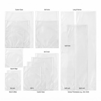 Sac plat à ouverture latérale en PE mat couleur foncée, sac plat en plastique CPE OPP PP pour vêtements