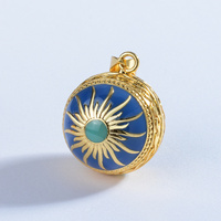 Merryshine d'or de conception moderne rouge soleil femmes carillon ange cage appelant collier