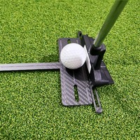 SwingPerfect Golf Carbonfaser H-Tool 3-teiliges Set: Erhöhter Putterkopf, Ausrichtungshilfen, Startlinien- und Square-Face-Trainer