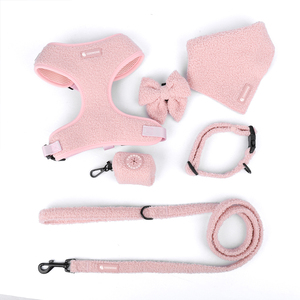 طقم حزام ورباط للكلاب قابل للتعديل مع تطريز مخصص وربطة عنق، تصميم شعبي للكلاب الصغيرة مثل التيدي - Product Image 3