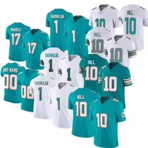 2023 New Tyreek Hill Miami Jersey #10 Sewn American Football Game Co. Jersey Summer Fashion Football Shirt - Green