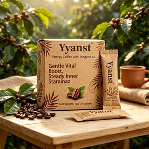 Café Instantáneo Botánico 10g*10 Sobres Caja de Papel Kraft con Estampado de Hoja de Palma OEM Etiqueta Privada Personalizada Cartón a Granel - Product Image 6