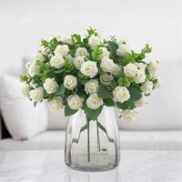 Kunstbloemenbundel Plastic Rozen, Kunstmatige Bloemen, Decoratie voor Thuis, Bruiloft, Valentijnsdag, 30cm, 20 stuks, Kartonnen doos, Kleur ZHE