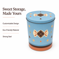 Boîte cylindrique personnalisée avec couvercle séparé pour bonbons, chocolats, biscuits, bougies, parfums, OEM 5000, sur commande