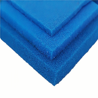Feuille d'éponge en mousse de silicone à cellules ouvertes à prix compétitif bleu clair feuilles de caoutchouc de table en fer à vapeur souple et résistant aux hautes températures