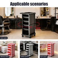 Professional Salon Hair Furniture Rolling <strong>Trolley</strong> with Heavy-Duty Durable Plastic Wheels Modern Design for Home Office Use