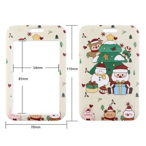 Porte-badge personnalisé BSBH à thème de Noël avec motif ours et lapin, avec cordon pour cartes d'expédition, badges nominatifs et cartes d'identité scolaires - Product Image 3