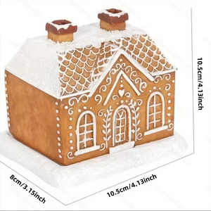 Ywbeyond Home Decoration Lebkuchen haus Weihrauch brenner, Weihnachten Winter Weihrauch kegel brenner, Schornstein kabine Weihrauch halter - Product Image 6