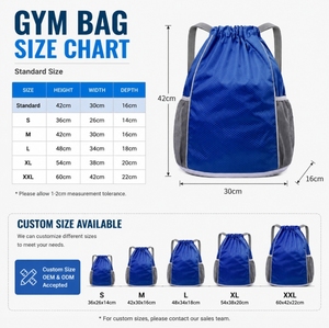 <b>Drawstring</b> Backpack Fashion Design Water Resistant High String <b>Bag</b> Sports Outdoor Gym Sack with Side Pocket for Men Women - Product Image 2