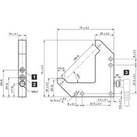 Barrière laser optique angulaire en zinc moulé sous pression OGLL051G3-T3, compatible IO-Link