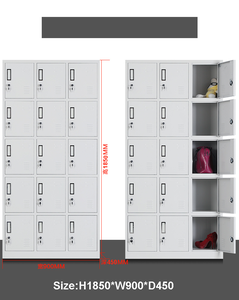 Office Furniture Modern 15-Door Steel Storage Cabinet Locker Knock-down Structure 5-Year Warranty for Commercial Use Hospital - Product Image 4