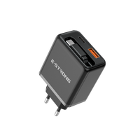 Adaptateur d'alimentation à charge rapide PD Type-C 35W rétractable en nitrure de gallium pour Android et iPhone