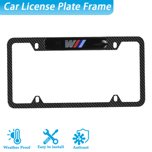 Marco de matrícula personalizado con impresión personalizada, marco de matrícula de metal de fibra de carbono para automóviles - Product Image 1