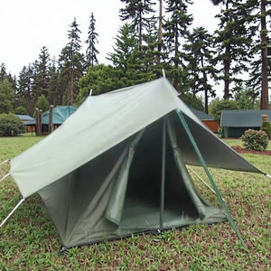 Tente de montagne de camp de base de 2 personnes vintage <span class=keywords><strong>français</strong></span> demi-<span class=keywords><strong>abri</strong></span> pour l'Afrique tente de chiot de troupe de camping - Product Image 2