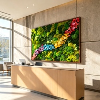 Cadre en bois véritable mousse mur Art photo plante artificielle mousse peintures pour la décoration intérieure
