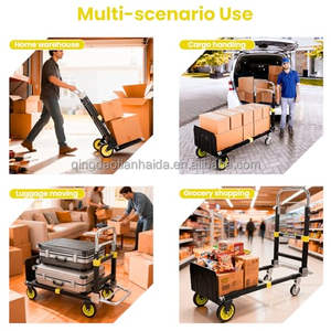 Chariot à main robuste 3-en-1 en alliage d'aluminium avec plateforme à 2 roues pour déménagement et stockage professionnels (60x90cm) - Product Image 6