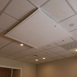 Pannello di accesso al soffitto in acciaio 24 x 24 pollici per impianti idraulici, rinforzato, resistente, facile da installare, rimovibile, con porta per cablaggio. - Product Image 2