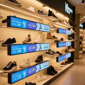 Längliche Balkenform Smart Split-Screen Werbedisplay Kugelförmiger Indoor-Stretched-Screen für Einzelhandelsgeschäfte und U-Bahnen LED-Display - Product Image 5