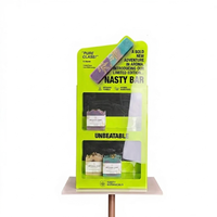 Support de présentation de comptoir en carton écologique à 2 niveaux pour échantillons de sérum d'huile essentielle, idéal pour la vente au détail