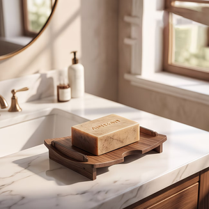 Porte-savon égouttoir pour la maison, le balcon et l'hôtel, support à savon, plateau à savon, organiseur d'articles de toilette, porte-savon en bois - Product Image 4
