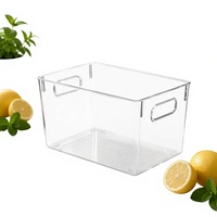 Conteneur de stockage alimentaire rectangulaire en plastique PET moulé par injection pour les légumes et les fruits de la cuisine