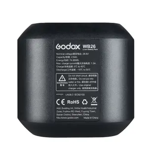 Godox WB26 2.6Ah AD600PRO लिथियम बैटरी AD600PRO AD600 प्रो के लिए सबसे अच्छी कीमत