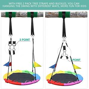 Zoshine صحن طائر شجرة أرجوحة سلامة الاطفال حبل شجرة يتأرجح كرسي كبير في الهواء الطلق للمتعة - Product Image 5