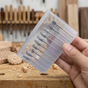 10pcs 6mm Double Cut Tungsten Carbide Grinding Bits Set Electric <b>Tools</b> for Rotary Burrs Metal Stone Carving CNC <b>Engraving</b> <b>Tool</b> - Product Image 2