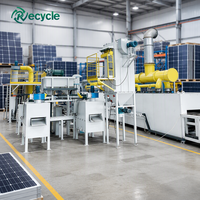 Usine de recyclage entièrement automatique de modules photovoltaïques solaires, ligne de séparation continue de panneaux photovoltaïques usagés