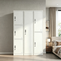 Armoire de rangement en acier réglable pour vestiaire commercial, hôtel, hôpital, école, maison, bureau, et pour bagages d'hôtes