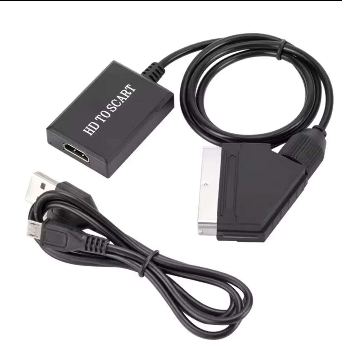 Konverter kelas atas PAL/NTSC untuk HD TV DVD Crt TV Vhs perekam Video hd  ke Scart RCA AV kabel adaptor sinyal konverter