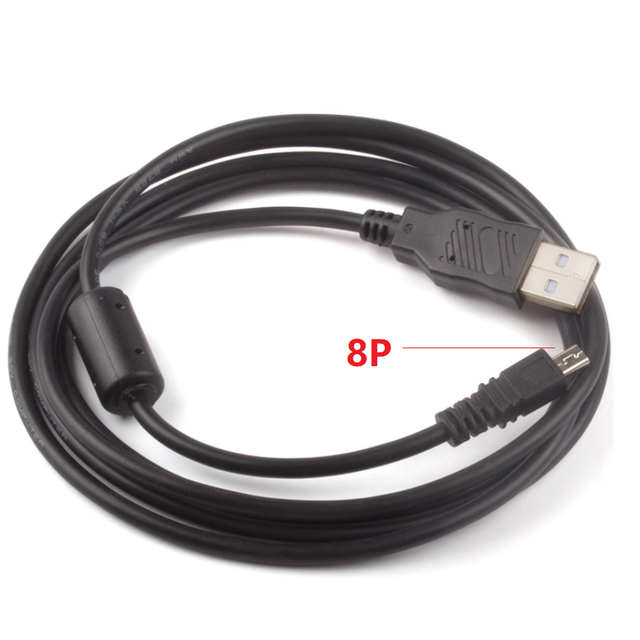 1M 8 Pins 8p Small Port Universal Digital Camera USB Data and Charging Cable for EX-S9 Z28 Z33 EX-Z37 EX-Z88