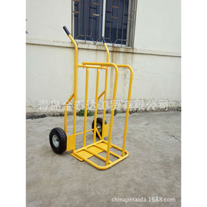 Chariot à bois en acier, chariot à outils manuel à 2 roues, jaune, revêtement poudré, durable, pour outils - Product Image 3