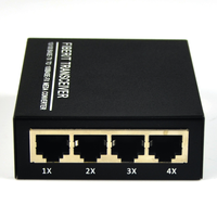 Convertisseur de média fibre optique monomode 10/100/1000 Mbps 4RJ45 + 10/100/1000 Mbps 1SC 20 km CE/FCC pour CCTV et applications industrielles