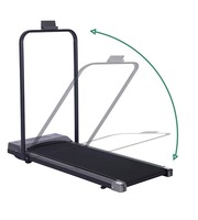 Tapis de course pliable portable en PVC de haute qualité pour l'exercice à domicile avec test de fréquence cardiaque sans fil et fonction électrique