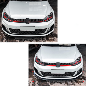 Kit carrosserie très vendu en plastique ABS aspect fibre de carbone, séparateur de lèvre avant pour VW <span class=keywords><strong>Golf</strong></span> MK7 GTI <span class=keywords><strong>R</strong></span> <span class=keywords><strong>R</strong></span>-<span class=keywords><strong>line</strong></span> 2013-2016 - Product Image 4