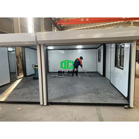 Maison conteneur double pour garage extérieur avec portes à volets roulants Acier extensible et panneau sandwich