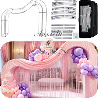 Support de toile de fond ANNIELU réutilisable pour photomaton, arche ondulée 3D pour mariage, anniversaire, baby shower, décoration de fête