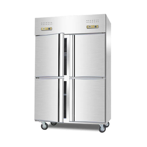 Congélateur commercial à quatre portes en acier inoxydable de grande capacité, équipement de cuisine avec construction renforcée - Product Image 5