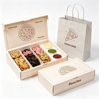 Boîte à pizza personnalisée écologique en gros d'usine, boîte d'emballage de haute qualité en carton alimentaire pour biscuits, beignets et pâtisseries