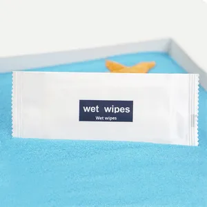 Toallitas húmedas de tela no tejida empaquetadas individualmente para uso en hoteles de aerolíneas Pañuelos de limpieza desechables de limón suave para pequeñas empresas - Product Image 1