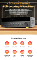 Récepteur AV 5.1 avec radio FM et récepteur Bluetooth, nouveau produit 2021