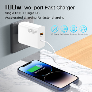 New 100W Super Fast <b>Charging</b> Head for Apple Samsung Mobile Phones Multi-Port Type-<b>C</b> EU US UK PD QC3.0 OTP Fast Charger Adapter - Product Image 2