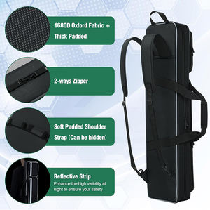 Échantillon gratuit – Sac de transport populaire pour 3 queues et 4 shafts de billard, étanche et rembourré pour snooker et billard carom - Product Image 3