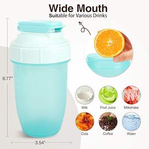 Botella Mezcladora Libre de BPA y Fácil de Limpiar, con Color e Impresión Personalizados, para Antes del Entrenamiento y para Llevar en Viajes - Product Image 2