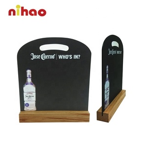 Personalizado respetuoso con el medio ambiente <span class=keywords><strong>NIHAO</strong></span> A4 A5 plástico acrílico madera Mesa menú soporte de exhibición soporte para interior al aire libre bar promoción - Product Image 3