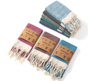 Toalla Turca Peshtemal 100% Algodón con Borlas, Ligera, de Secado Rápido, para Playa, con Logotipo Personalizado, para Hammam, Baño, <span class=keywords><strong>Piscina</strong></span> y Viajes - Product Image 1