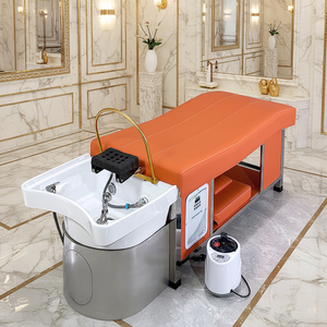 Fauteuil de lavage moderne à LED avec <span class=keywords><strong>bassin</strong></span> en céramique - Usage commercial pour hôtels et salles de bain, marque privée pour salons de beauté - Product Image 1
