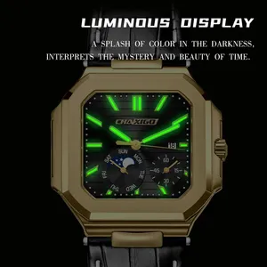 CHAXIGO 079 Montre Homme Quartz Étanche Décorative Tendance de Marque Prestigieuse avec Affichage de la Date et des Phases de Lune – Nouveauté et Vente Flash - Product Image 4